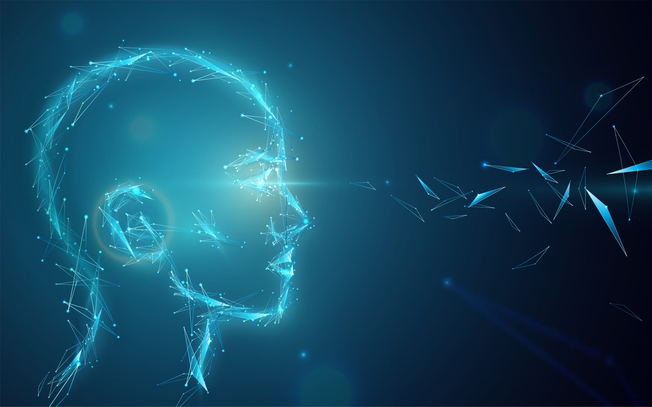 Ai concept vector background. Abstract artificial human head with eyes light. Digital future vision illustration Ai concept vector background. Abstract artificial human head with eyes light. Digital future vision illustration.